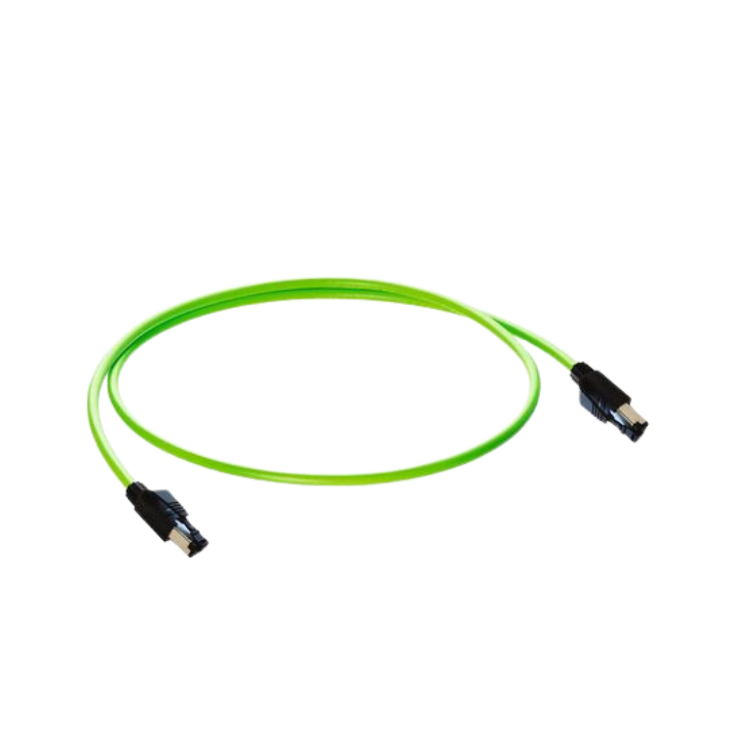 RJ45 Fast ethernet CAT5E Double-ended cordset Green Pur cable